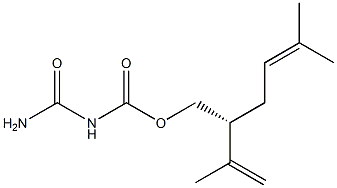 [R,(-)]-5-Methyl-2-(1-methylvinyl)-4-hexene-1-ol N-carbamoylcarbamate Struktur