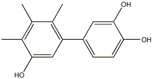 4',5',6'-Trimethyl-1,1'-biphenyl-3,3',4-triol Struktur