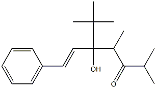 5-tert-Butyl-5-hydroxy-2,4-dimethyl-7-phenyl-6-hepten-3-one Struktur