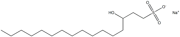 3-Hydroxyhexadecane-1-sulfonic acid sodium salt Struktur