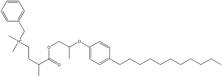 N,N-Dimethyl-N-benzyl-N-[3-[[2-(4-undecylphenyloxy)propyl]oxycarbonyl]butyl]aminium Struktur