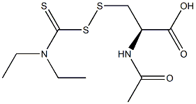 S-[(Diethylthiocarbamoyl)thio]-N-acetyl-L-cysteine Struktur