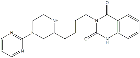 3-[4-[4-(2-Pyrimidinyl)-2-piperazinyl]butyl]quinazoline-2,4(1H,3H)-dione Struktur