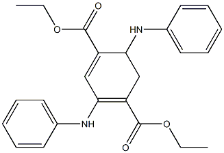 2,5-Dianilino-2,3-dihydroterephthalic acid diethyl ester Struktur