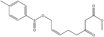 4-Methylbenzenesulfinic acid [(2Z)-7-methoxycarbonyl-6-oxo-2-heptenyl] ester Struktur