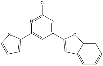 2-Chloro-4-(benzofuran-2-yl)-6-(2-thienyl)pyrimidine Struktur