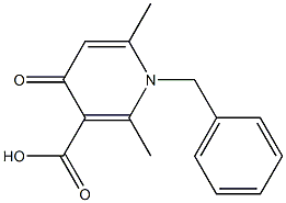 1-Benzyl-1,4-dihydro-2,6-dimethyl-4-oxopyridine-3-carboxylic acid Struktur