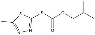 2-Isobutyloxycarbonylthio-5-methyl-1,3,4-thiadiazole Struktur