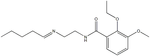 2-Ethoxy-3-methoxy-N-[2-(pentylideneamino)ethyl]benzamide Struktur