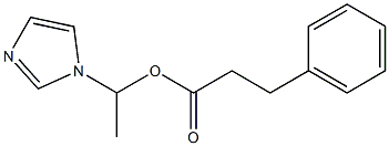 3-Phenylpropionic acid 1-(1H-imidazol-1-yl)ethyl ester Struktur