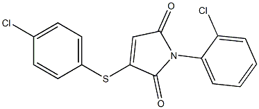 3-(4-Chlorophenyl)thio-1-(2-chlorophenyl)-1H-pyrrole-2,5-dione Struktur