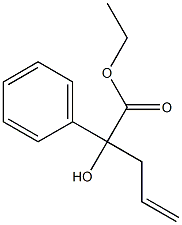 2-Phenyl-2-hydroxy-4-pentenoic acid ethyl ester Struktur