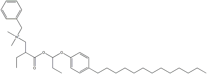 N,N-Dimethyl-N-benzyl-N-[2-[[1-(4-tridecylphenyloxy)propyl]oxycarbonyl]butyl]aminium Struktur