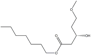 (S)-3-Hydroxy-5-methoxypentanoic acid heptyl ester Struktur