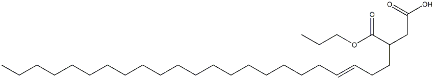 3-(3-Tricosenyl)succinic acid 1-hydrogen 4-propyl ester Struktur