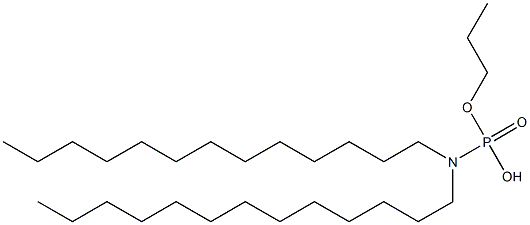 N,N-Ditridecylamidophosphoric acid hydrogen propyl ester Struktur