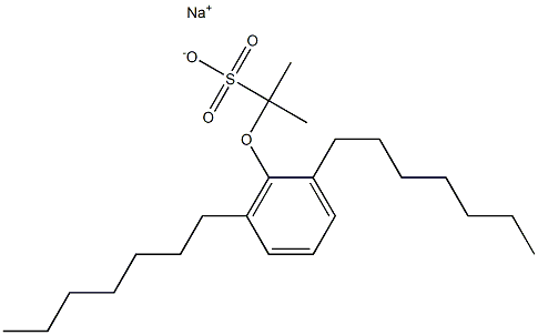 2-(2,6-Diheptylphenoxy)propane-2-sulfonic acid sodium salt Struktur