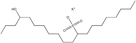 17-Hydroxyicosane-9-sulfonic acid potassium salt Struktur