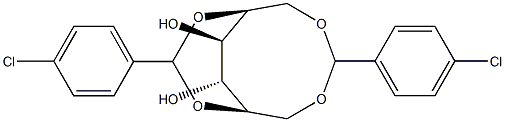 1-O,6-O:2-O,5-O-Bis(4-chlorobenzylidene)-L-glucitol Struktur