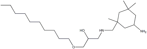 3-[[N-(2-Hydroxy-3-decyloxypropyl)amino]methyl]-3,5,5-trimethylcyclohexylamine Struktur