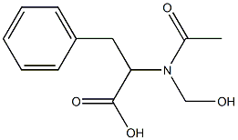 2-[Acetyl(hydroxymethyl)amino]-3-phenylpropanoic acid Struktur