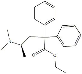 [R,(-)]-4-(Dimethylamino)-2,2-diphenylvaleric acid ethyl ester Struktur