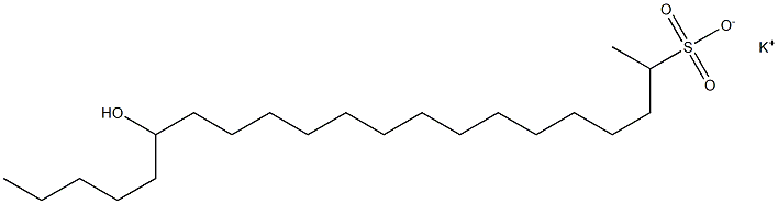 16-Hydroxyhenicosane-2-sulfonic acid potassium salt Struktur