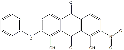 2-Anilino-1,8-dihydroxy-7-nitroanthraquinone Struktur