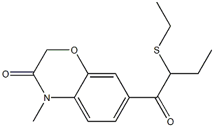 4-Methyl-7-[2-(ethylthio)butyryl]-4H-1,4-benzoxazin-3(2H)-one Struktur