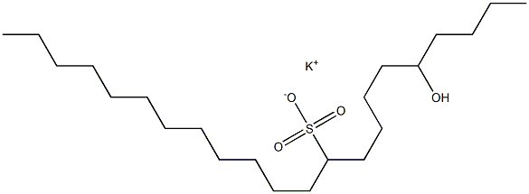 5-Hydroxydocosane-10-sulfonic acid potassium salt Struktur