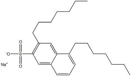 3,5-Diheptyl-2-naphthalenesulfonic acid sodium salt Struktur