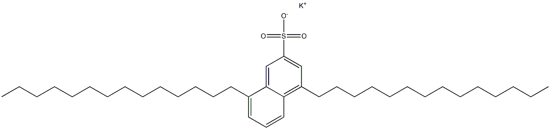 4,8-Ditetradecyl-2-naphthalenesulfonic acid potassium salt Struktur