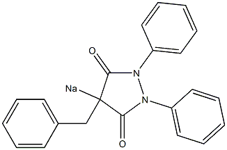 4-Benzyl-1,2-diphenyl-4-sodio-3,5-pyrazolidinedione Struktur