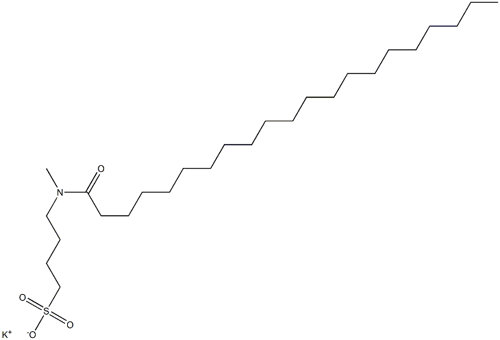 4-[N-(1-Oxohenicosyl)-N-methylamino]-1-butanesulfonic acid potassium salt Struktur