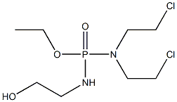 N,N-Bis(2-chloroethyl)-N'-(2-hydroxyethyl)diamidophosphoric acid ethyl ester Struktur