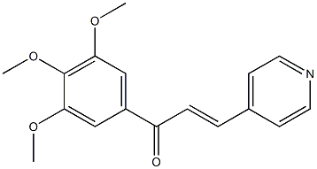 (E)-1-(3,4,5-Trimethoxyphenyl)-3-(4-pyridinyl)-2-propen-1-one Struktur