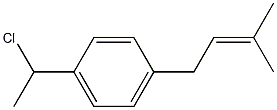 1-Chloro-1-[4-(3-methyl-2-butenyl)phenyl]ethane Struktur