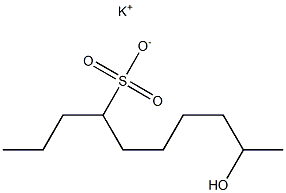 9-Hydroxydecane-4-sulfonic acid potassium salt Struktur