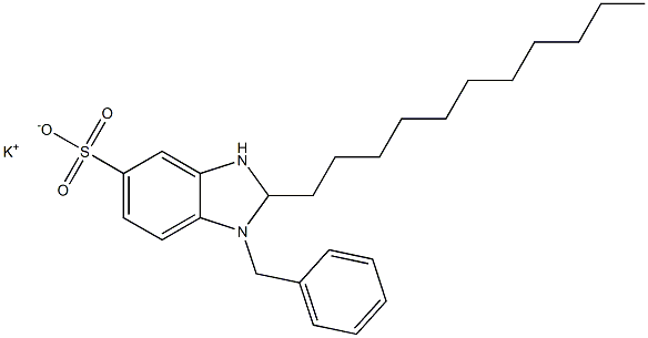 1-Benzyl-2,3-dihydro-2-undecyl-1H-benzimidazole-5-sulfonic acid potassium salt Struktur