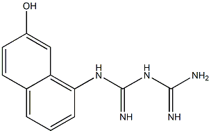 1-(7-Hydroxy-1-naphtyl)biguanide Struktur