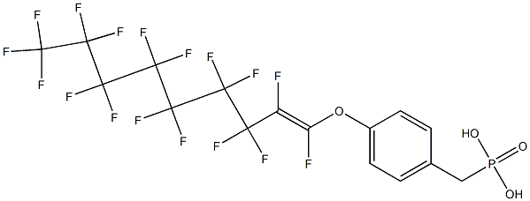 4-[(Heptadecafluoro-1-nonenyl)oxy]benzylphosphonic acid Struktur