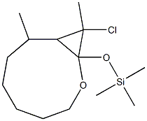 10-Chloro-8,10-dimethyl-1-(trimethylsilyloxy)-2-oxabicyclo[7.1.0]decane Struktur