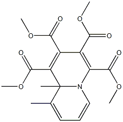 9,9a-Dimethyl-9aH-quinolizine-1,2,3,4-tetracarboxylic acid tetramethyl ester Struktur