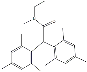 N-Methyl-N-ethyl-2,2-dimesitylacetamide Struktur