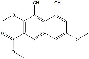 4,5-Dihydroxy-3,7-dimethoxynaphthalene-2-carboxylic acid methyl ester Struktur