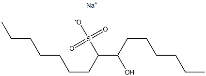 7-Hydroxypentadecane-8-sulfonic acid sodium salt Struktur