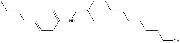 N-[[N-(9-Hydroxynonyl)-N-methylamino]methyl]-3-octenamide Struktur