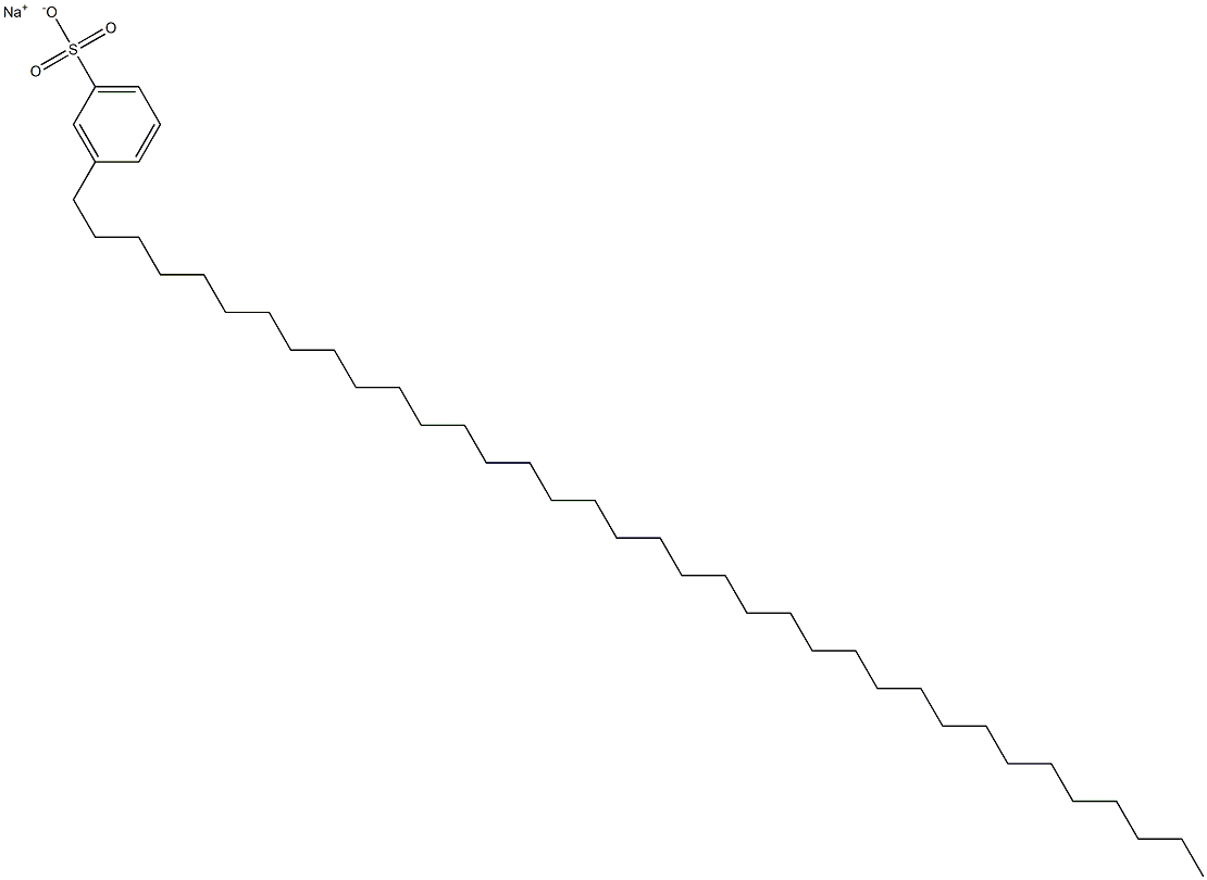 3-(Hexatriacontan-1-yl)benzenesulfonic acid sodium salt Struktur