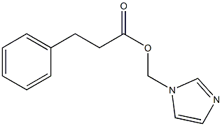 3-Phenylpropionic acid 1H-imidazol-1-ylmethyl ester Struktur