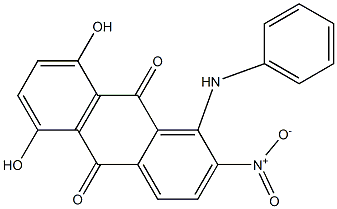 1-Anilino-5,8-dihydroxy-2-nitroanthraquinone Struktur